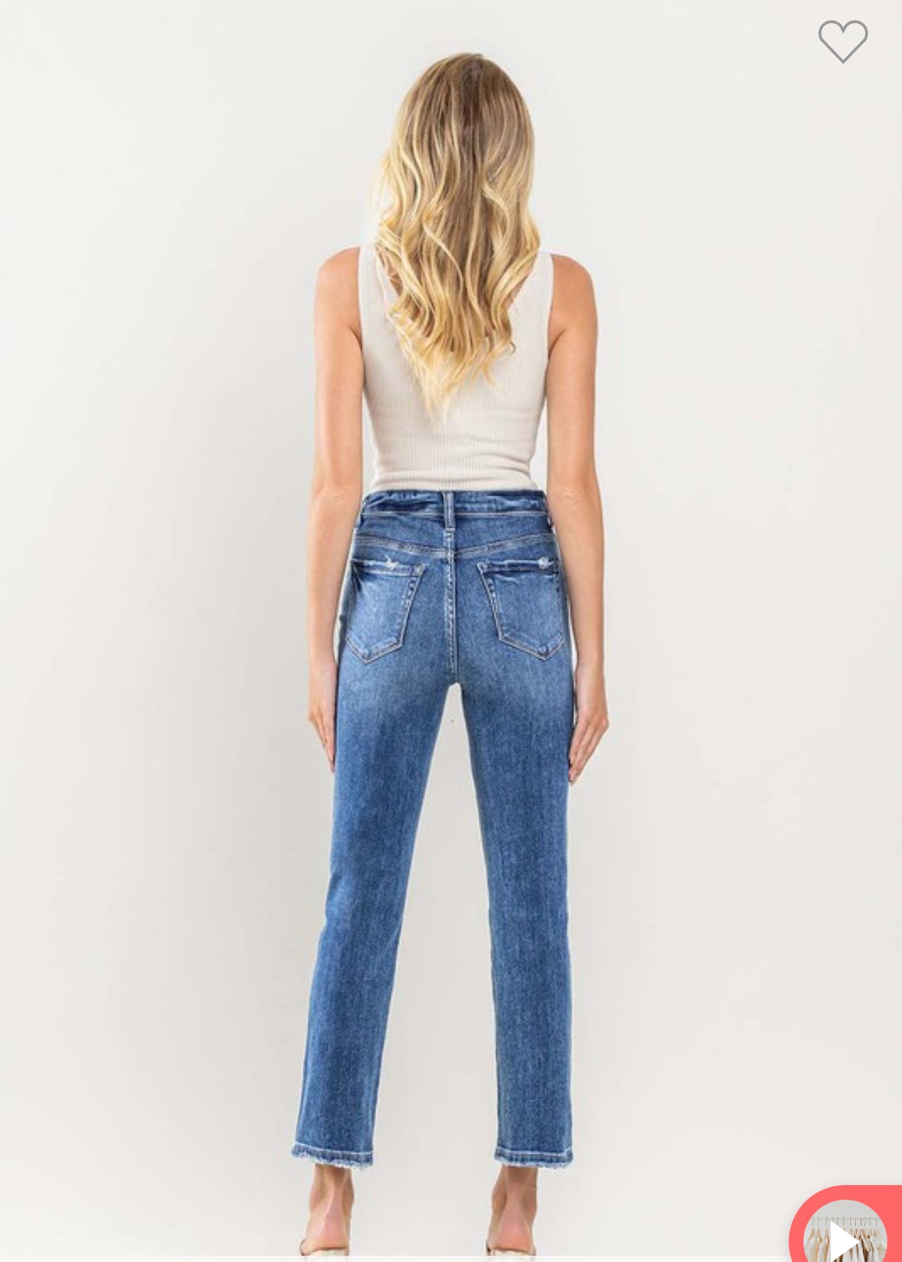 Vervet Super High Rise Ankle Slim Straight Jeans