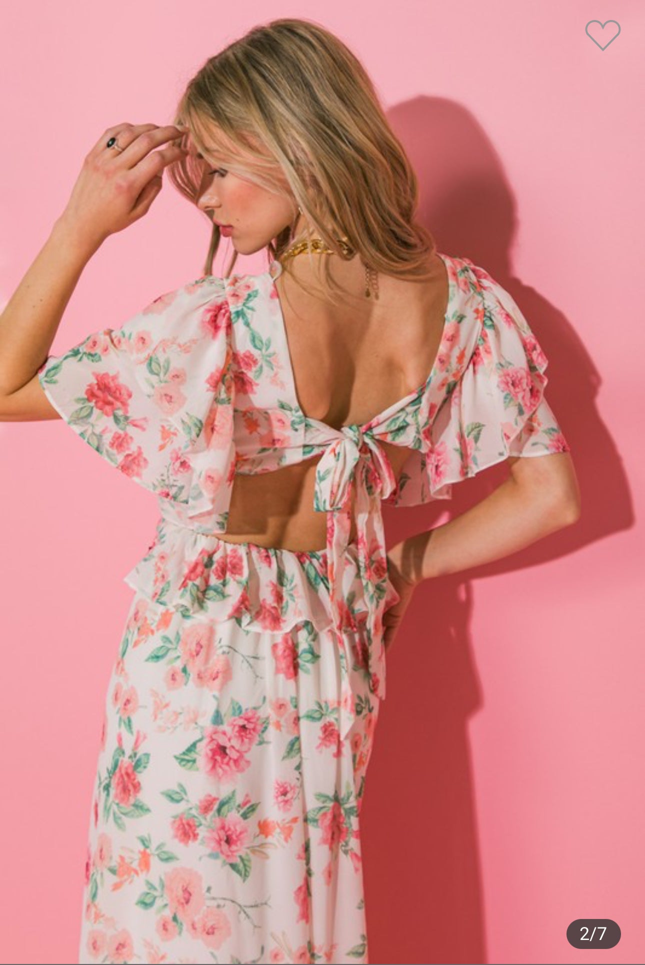 Paige White Floral Flower Cutout V-Neck Maxi Dress