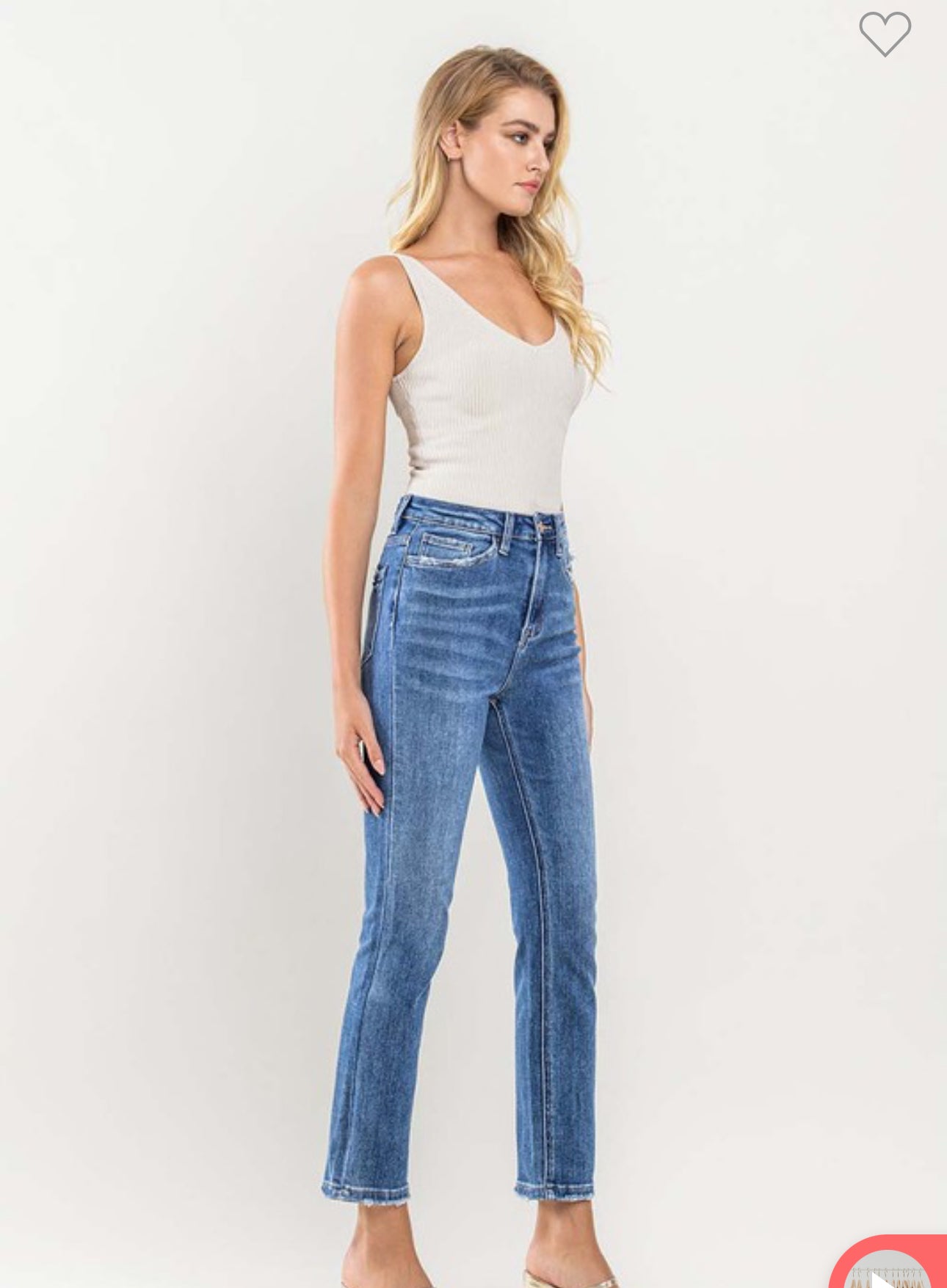Vervet Super High Rise Ankle Slim Straight Jeans