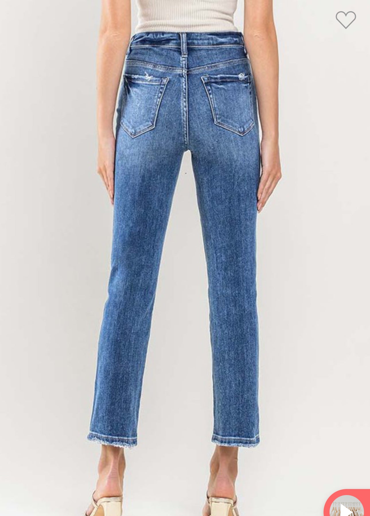 Vervet Super High Rise Ankle Slim Straight Jeans
