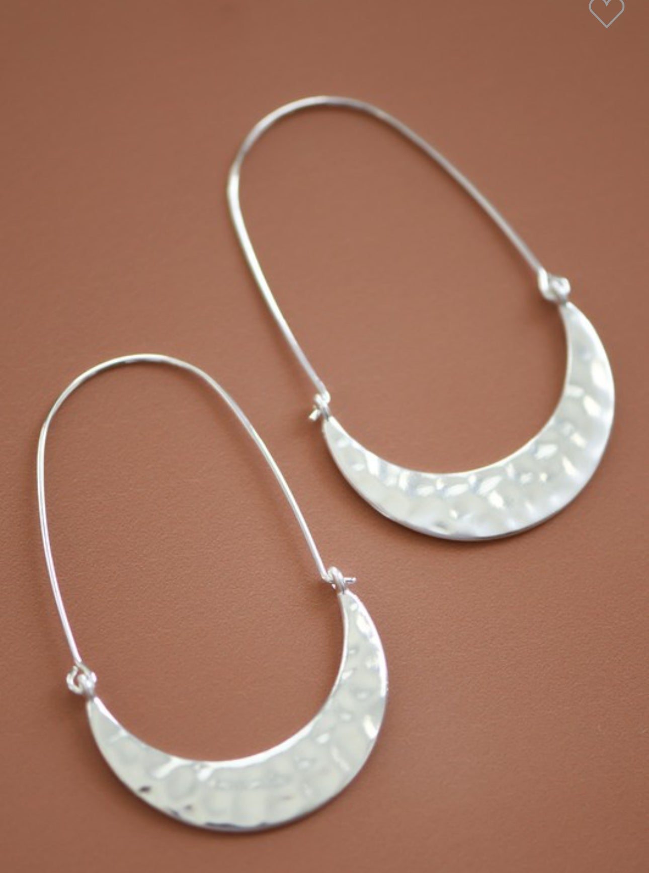 Rose Gold/Silver Hammered Metal Hoop Earrings