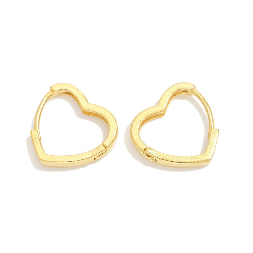 Be Mine Metal Heart Hoop Earrings