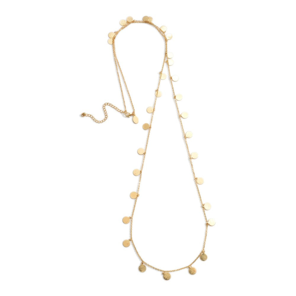 Cassidy Gold Metal Accents Long Necklace