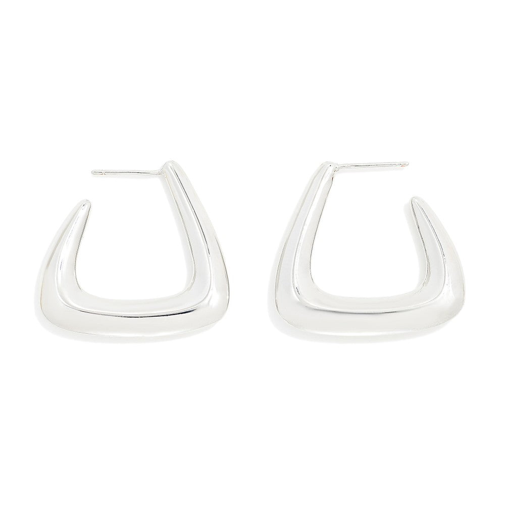 Carrie Gold Dipped Metal Triangle Hoop Earrings