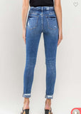 Vervet High Rise Distressed Cuffed Crop Skinny Jeans