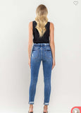 Vervet High Rise Distressed Cuffed Crop Skinny Jeans