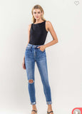 Vervet High Rise Distressed Cuffed Crop Skinny Jeans