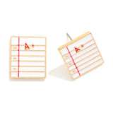 Teacher A+ Paper Post Drop Enamel Earrings