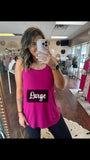 Hot Pink Reversible V-Neck Layering Tank Top