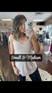 Dusty Blush V-Neck Layering Reversible Tank Top