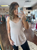 Dusty Blush V-Neck Layering Reversible Tank Top