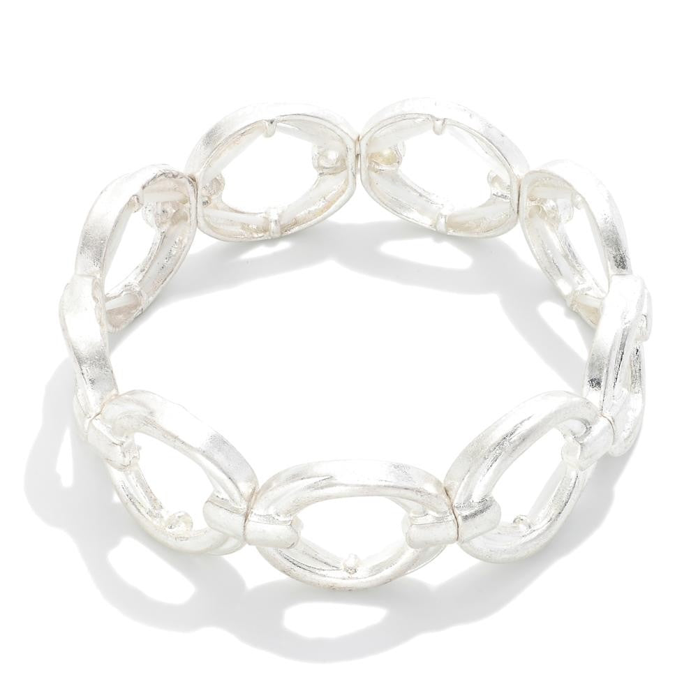 Silver/Gold Metal Tone Hollow Circle Bracelet