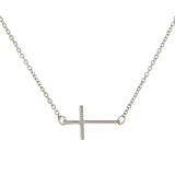 Gold/Silver East West Cross Short Choker Necklace