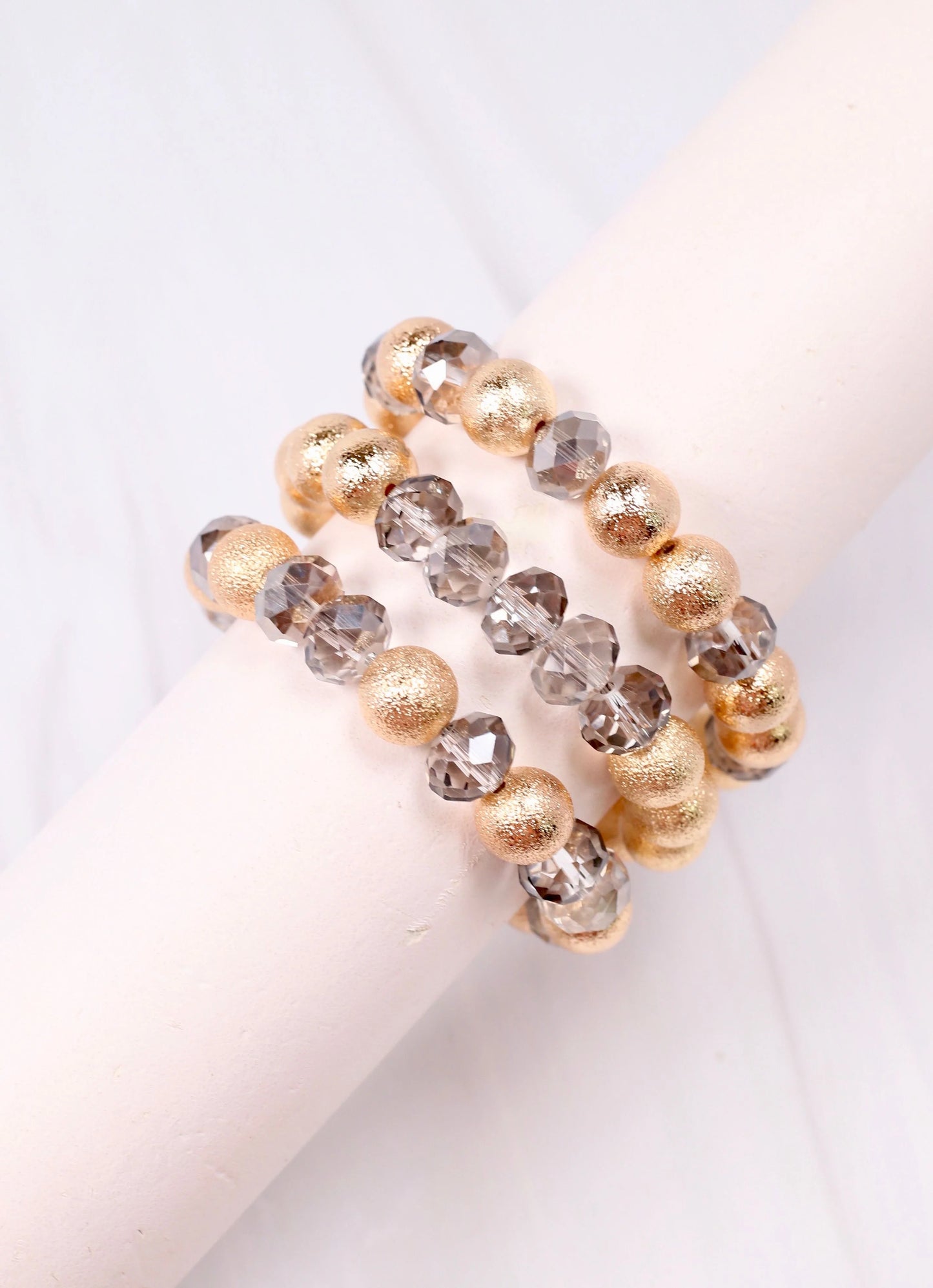 Krashell Gray & Gold Mix Bracelet Set