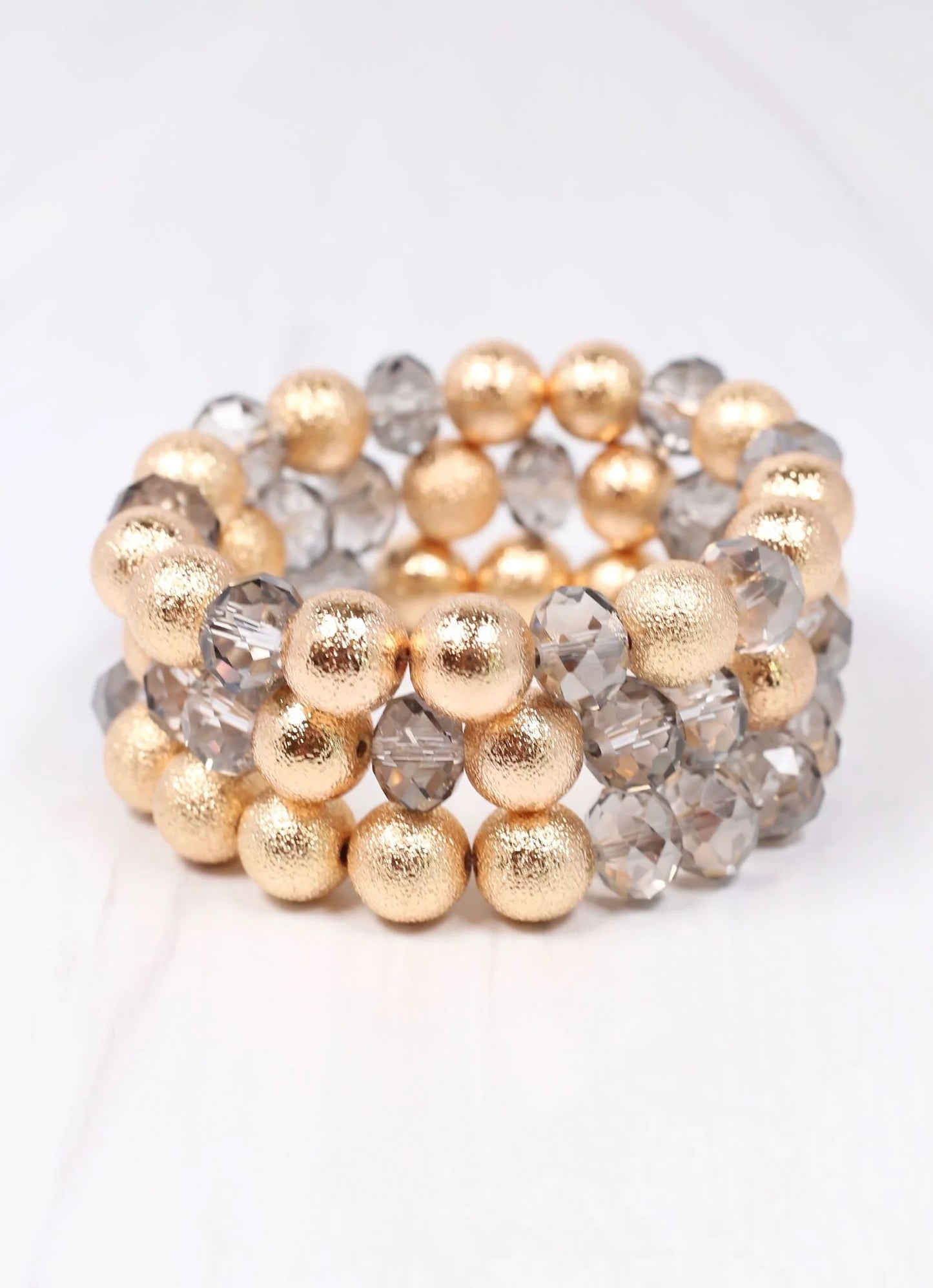 Krashell Gray & Gold Mix Bracelet Set